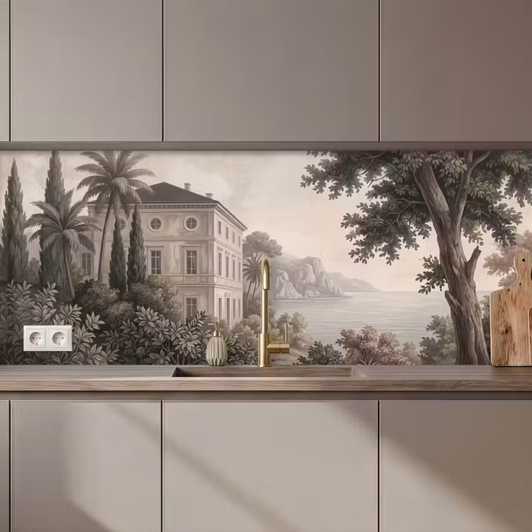 Zee - Villa - Beige keuken achterwand 2 middel zz_3dshopping