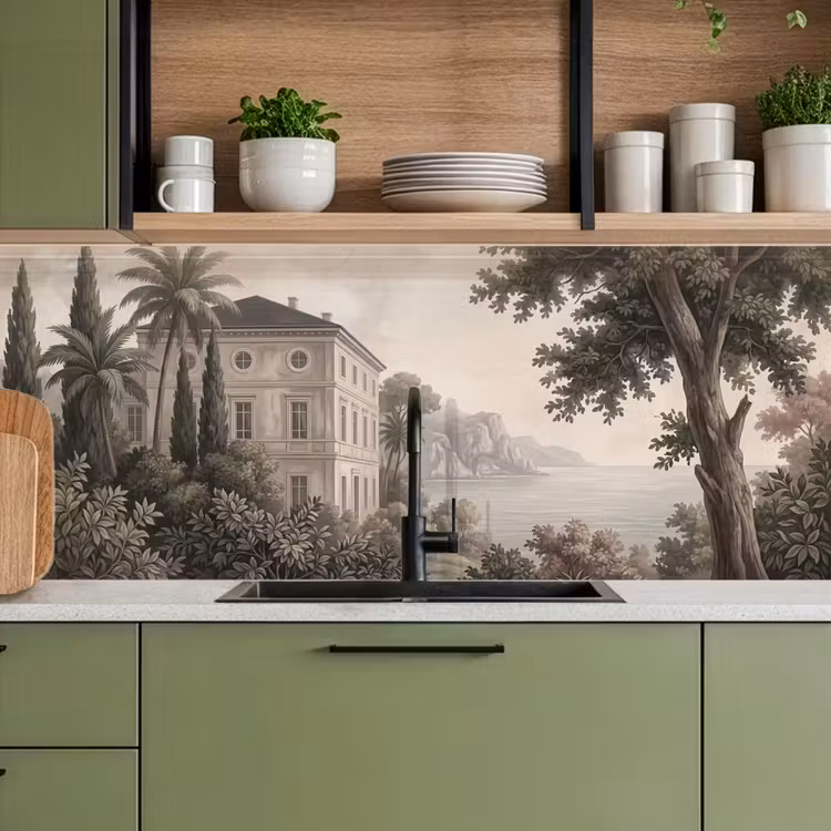 Zee - Villa - Beige keuken achterwand 2 middel -sfeer3