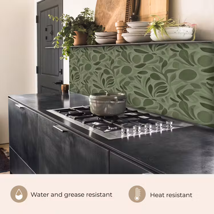 Sereen - Bladeren - Groen keuken achterwand 2 groot 857 -usp_EN