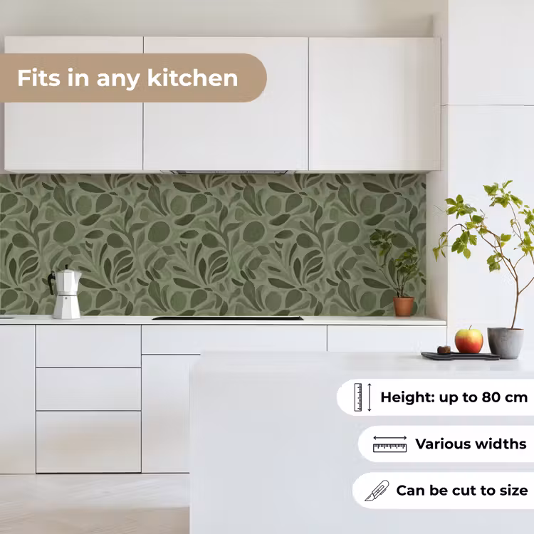 Sereen - Bladeren - Groen keuken achterwand 2 groot 857 -sfeer4_UK
