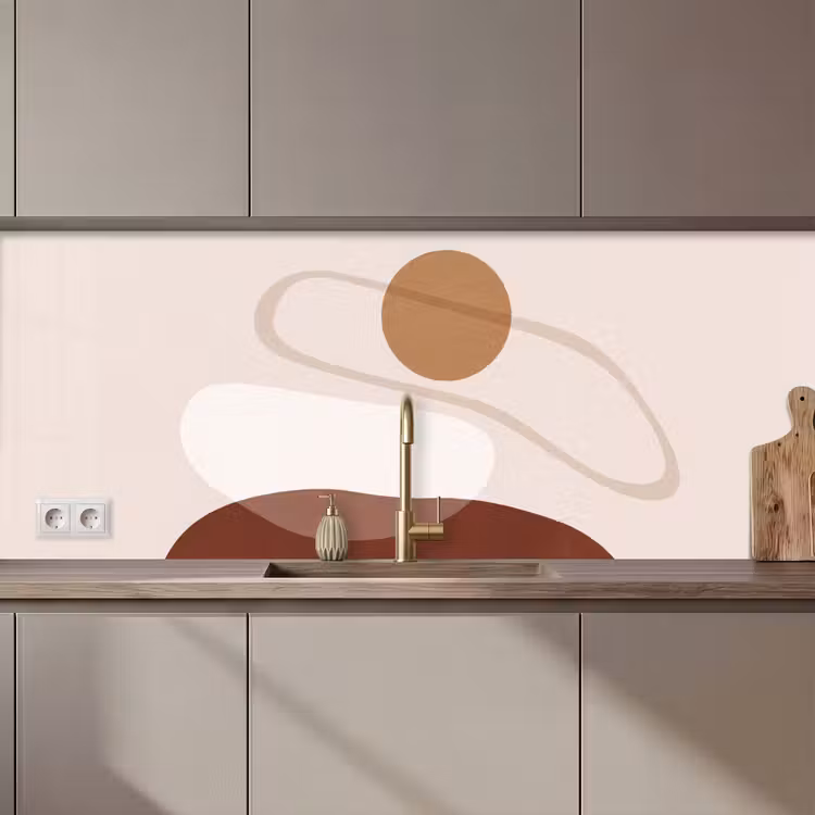 Kitchen Wall Splashback - Shapes - Organic - Art - Vormen - Organisch - Kunst keuken achterwand 2 middel zz_3dshopping