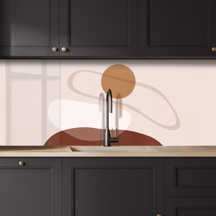 Kitchen Wall Splashback - Shapes - Organic - Art - Vormen - Organisch - Kunst keuken achterwand 2 middel