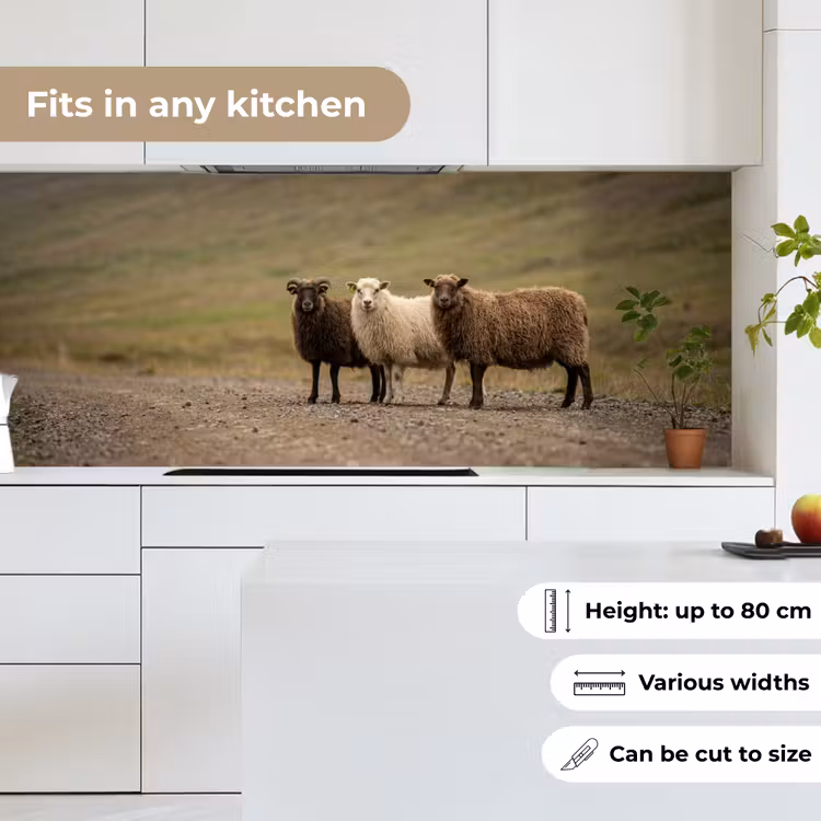 Schapen - Bruin - Wit - Grindpad keuken achterwand 2 middel -sfeer4_UK