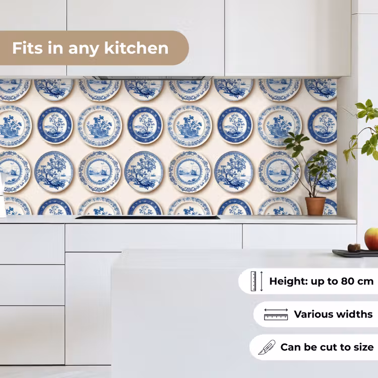 Borden - Bomen - Planten - Blauw keuken achterwand 2 middel 871 -sfeer4_UK