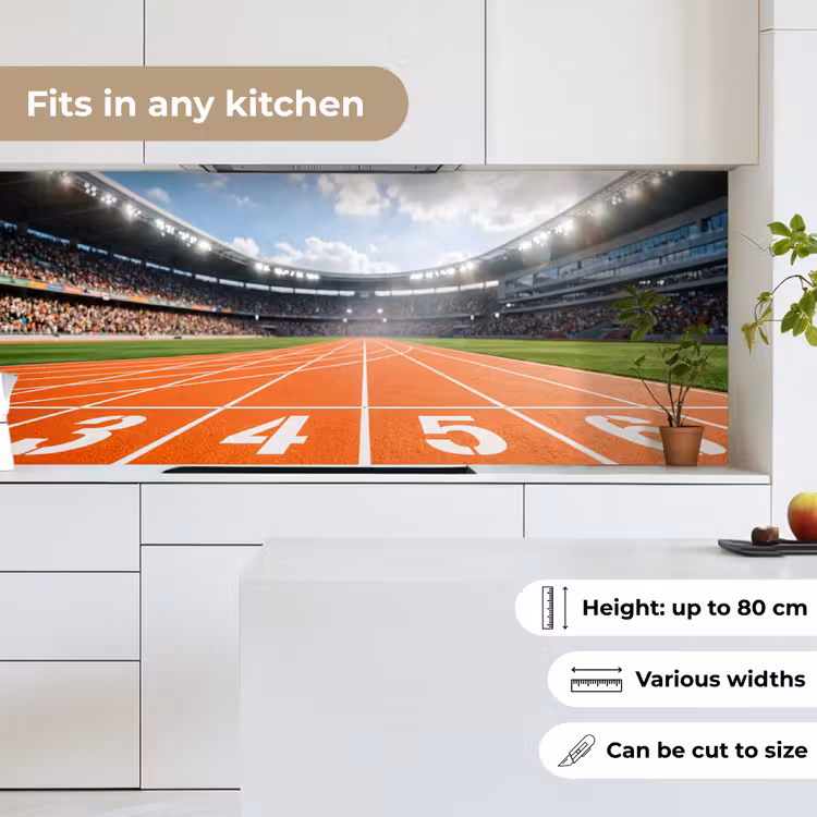 Sintelbaan - Stadion - Sport -Oranje keuken achterwand 2 middel -sfeer4_UK