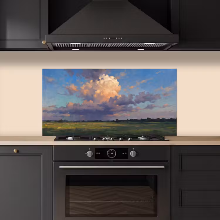Lucht - Wolken - Landschap - Modern - Oranje keuken achterwand spatscherm middel -sfeer1