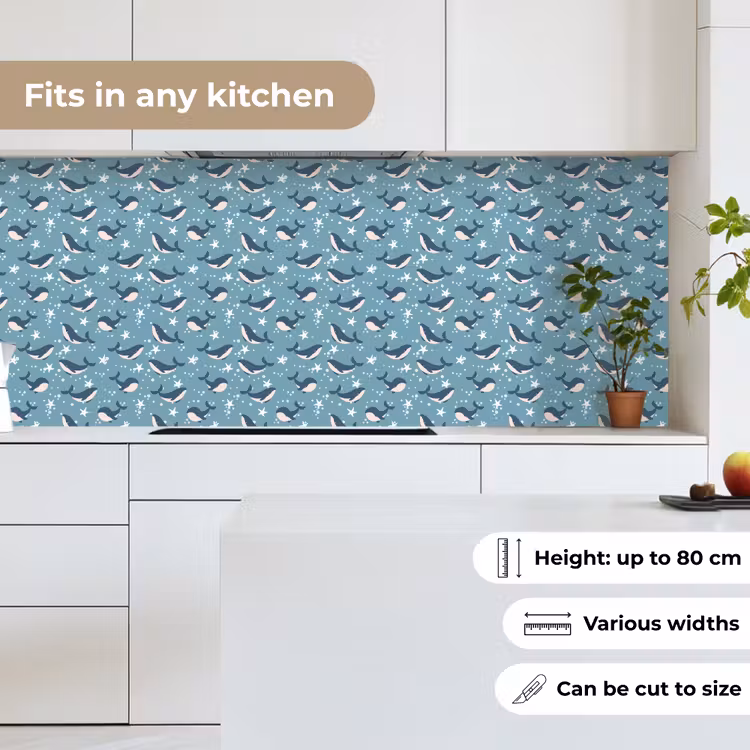 Klein - Oceaan - Walvis - Zeester keuken achterwand 2 middel 871 -sfeer4_UK