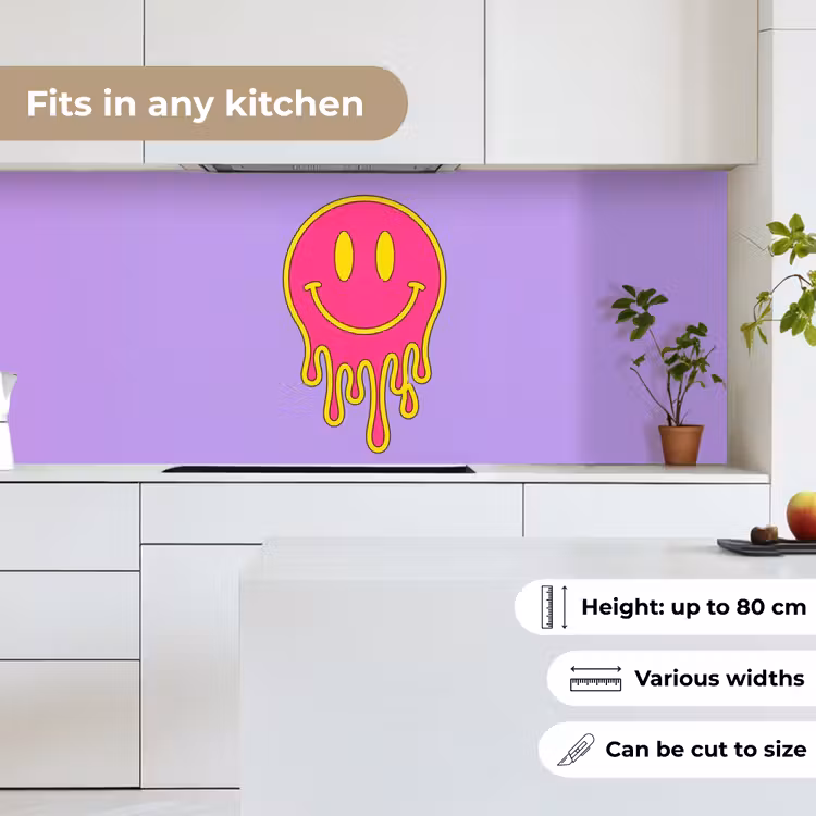 Smiley - Drip - Neon keuken achterwand 2 middel -sfeer4_UK