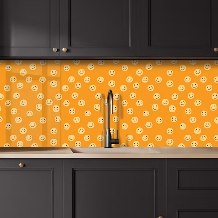 Smileys - Retro - Heel keuken achterwand 2 middel 871 -sfeer1