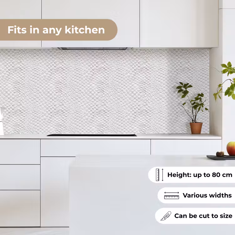 Slang - Patroon - Wit keuken achterwand 2 middel 871 -sfeer4_UK