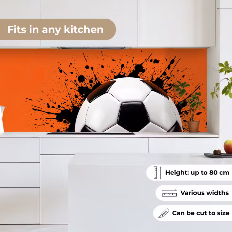 Voetbal - Verf - Sport - Oranje keuken achterwand 2 middel -sfeer4_UK