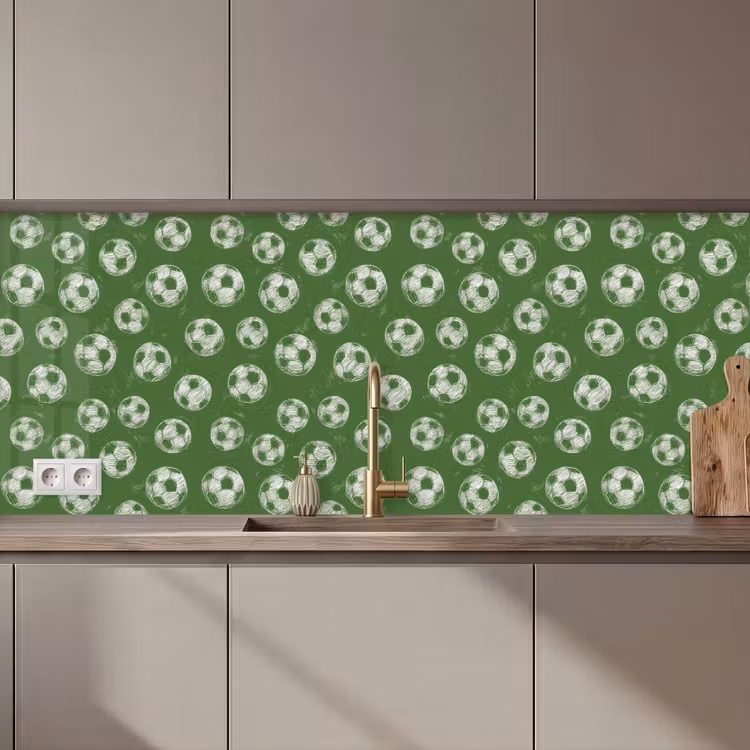 Voetbal - Sport - Groen keuken achterwand 2 middel 871 zz_3dshopping