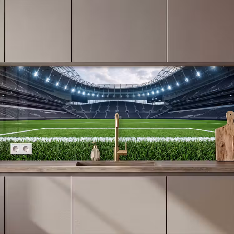 Voetbal - Stadion - Sport - Groen keuken achterwand 2 middel zz_3dshopping