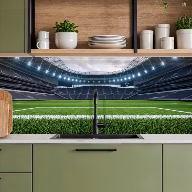 Voetbal - Stadion - Sport - Groen keuken achterwand 2 middel -sfeer3