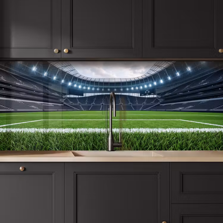 Voetbal - Stadion - Sport - Groen keuken achterwand 2 middel -sfeer1