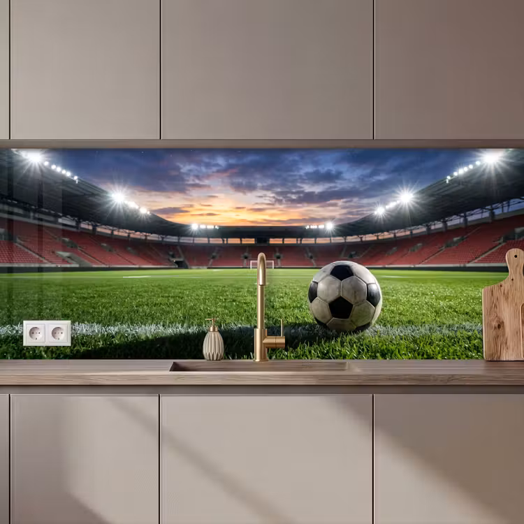 Voetbal - Stadion - Sport - Groen keuken achterwand 2 middel zz_3dshopping