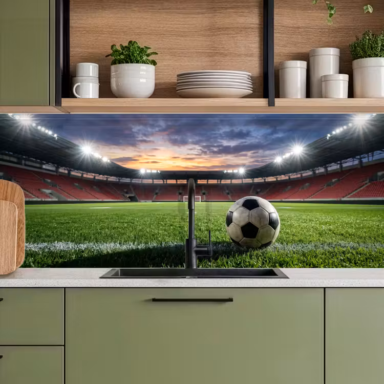 Voetbal - Stadion - Sport - Groen keuken achterwand 2 middel -sfeer3