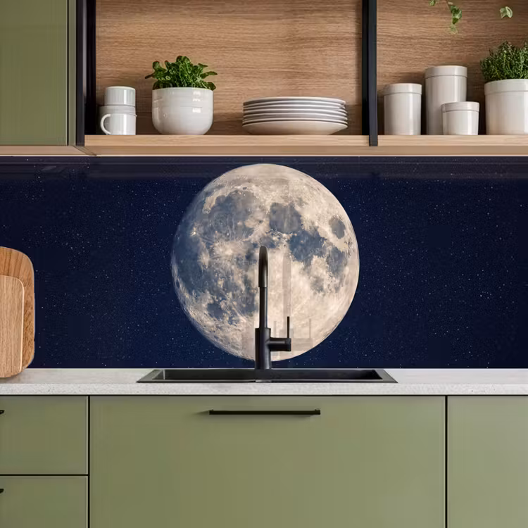 Ruimte - Maan - Kosmos keuken achterwand 2 middel -sfeer3