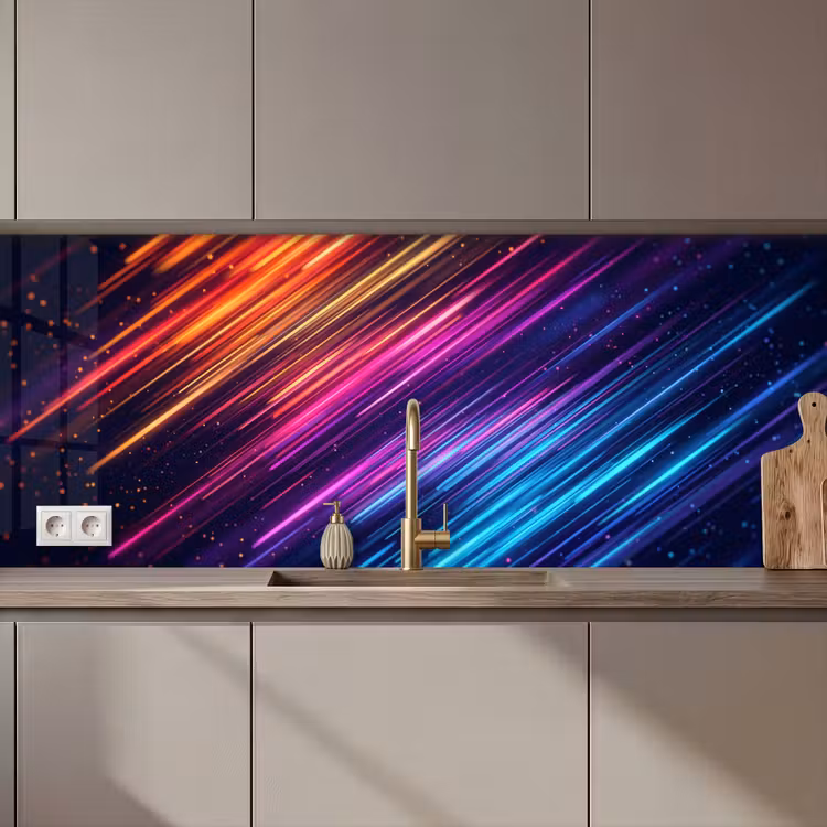 Snelheid - Kosmos - Kleurrijk keuken achterwand 2 middel zz_3dshopping