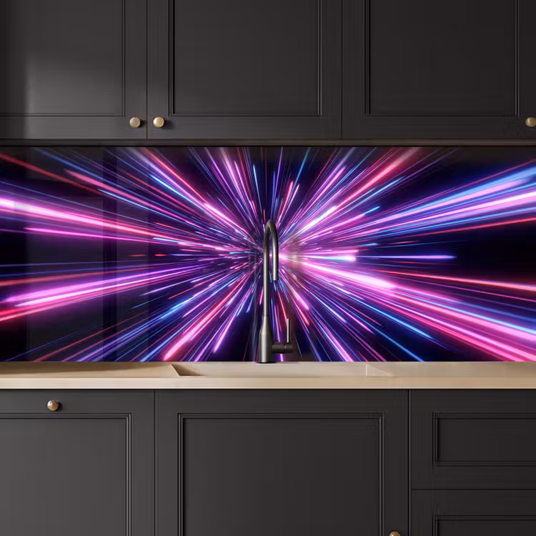 Lichtsnelheid - Ruimte - Roze - Paars keuken achterwand 2 middel -sfeer1