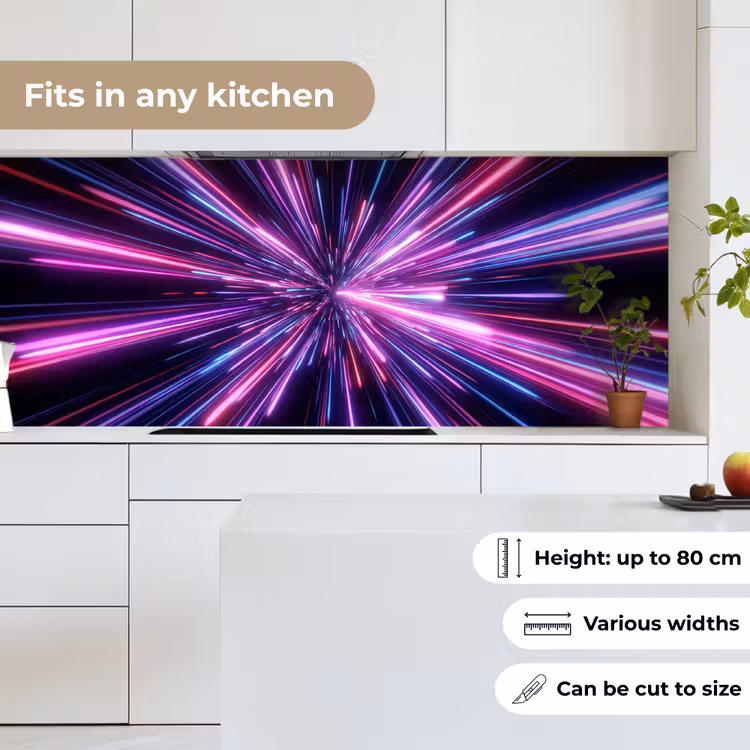 Lichtsnelheid - Ruimte - Roze - Paars keuken achterwand 2 middel -sfeer4_UK