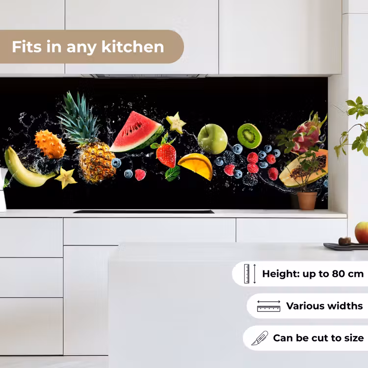 Splash - Fruit - Zwart keuken achterwand 2 middel -sfeer4_UK