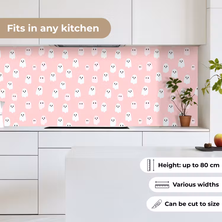 Spookjes - Patroon - Roze keuken achterwand 2 middel 871 -sfeer4_UK