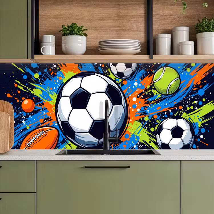 Sport - Ballen - Kleurrijk keuken achterwand 2 middel -sfeer3