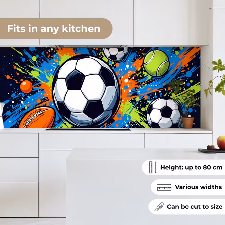Sport - Ballen - Kleurrijk keuken achterwand 2 middel -sfeer4_UK