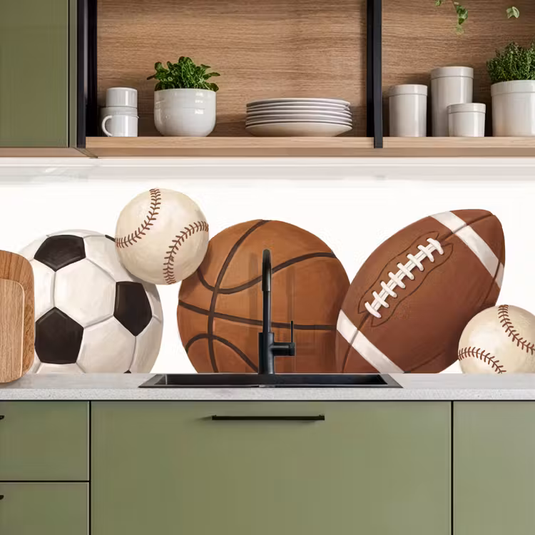 Sport - Ballen - Illustratie keuken achterwand 2 middel -sfeer3