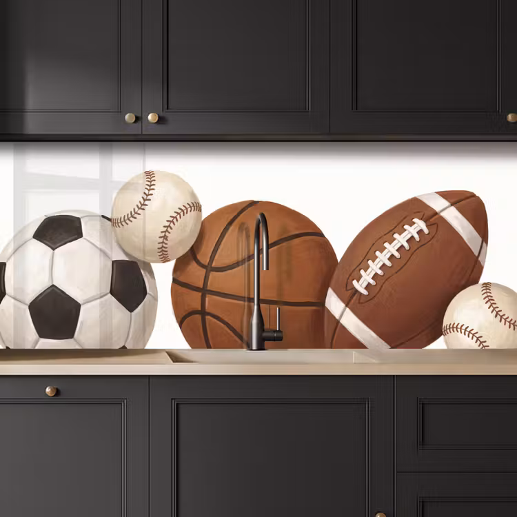 Sport - Ballen - Illustratie keuken achterwand 2 middel -sfeer1
