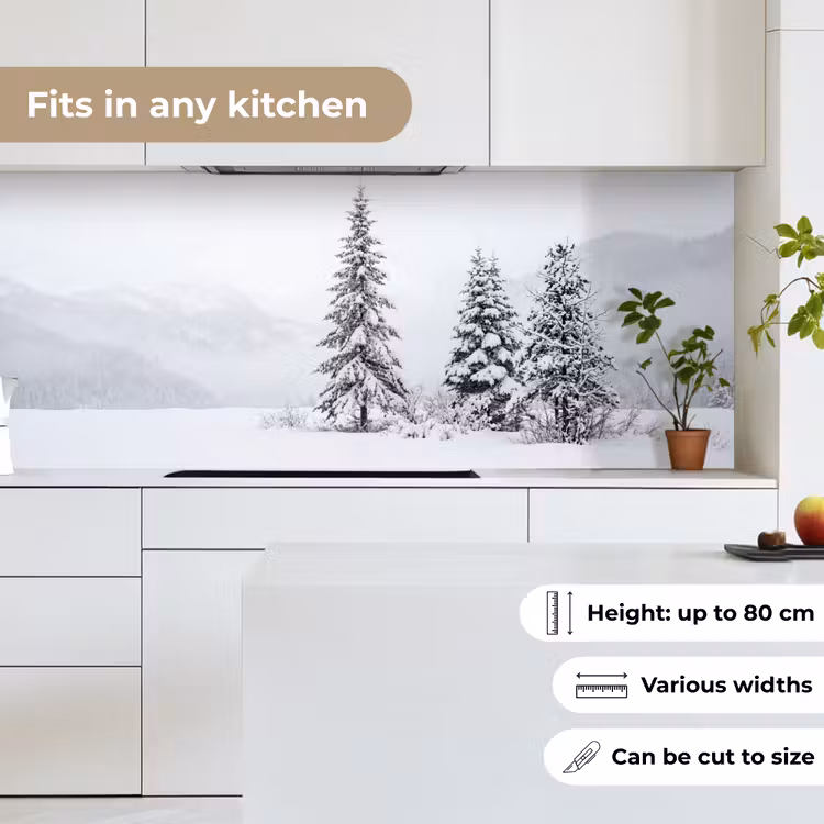 Fijnsparren - Sneeuw - Winter - Landschap - Stilte keuken achterwand 2 middel -sfeer4_UK