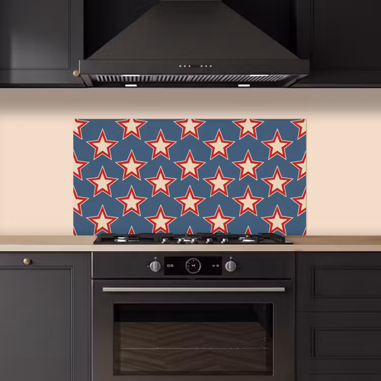 Ster - Klassiek - Blauw keuken achterwand spatscherm middel 899 -sfeer1