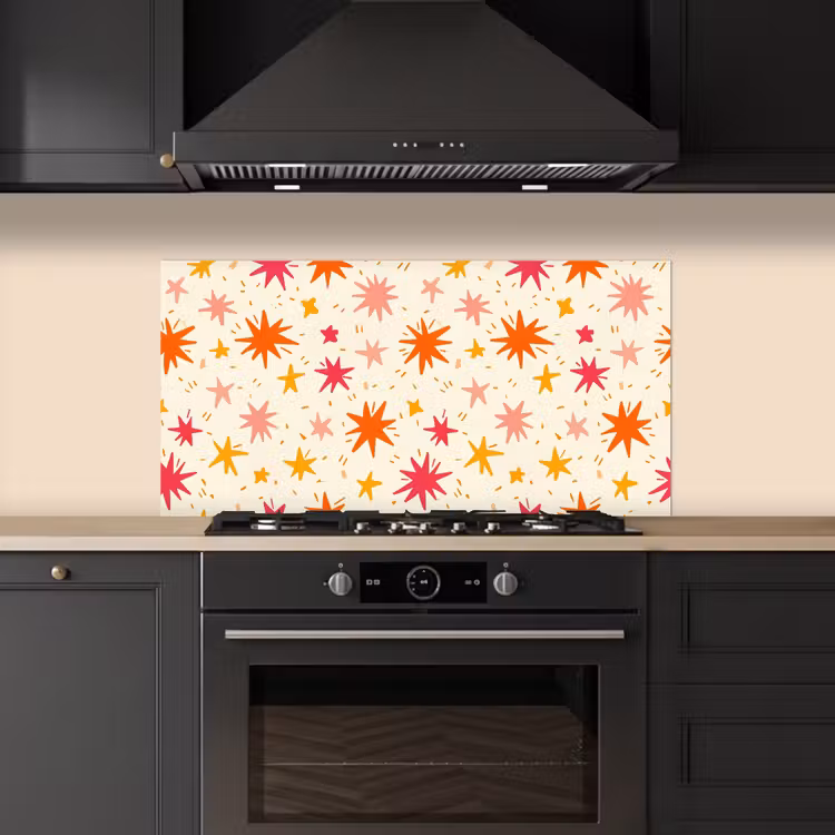 Sterren - Speels - Kleurrijk keuken achterwand spatscherm middel 899 -sfeer1