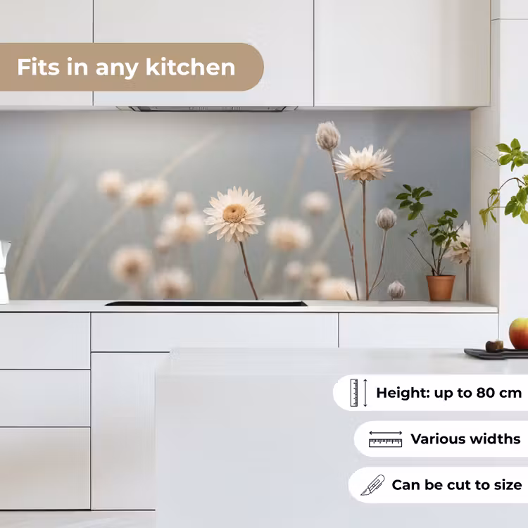 Strobloemen - Wit - Daglicht keuken achterwand 2 middel -sfeer4_UK