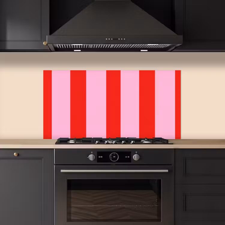 Strepen - Klassiek - Roze keuken achterwand spatscherm middel 899 -sfeer1