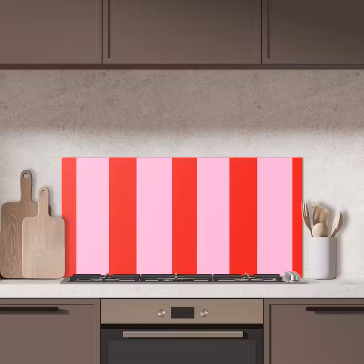 Strepen - Klassiek - Roze keuken achterwand spatscherm middel 899 -sfeer2