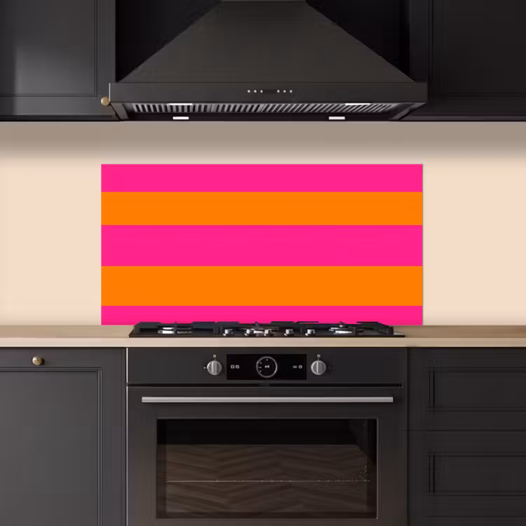 Strepen - Horizontaal - Roze keuken achterwand spatscherm middel 899 -sfeer1