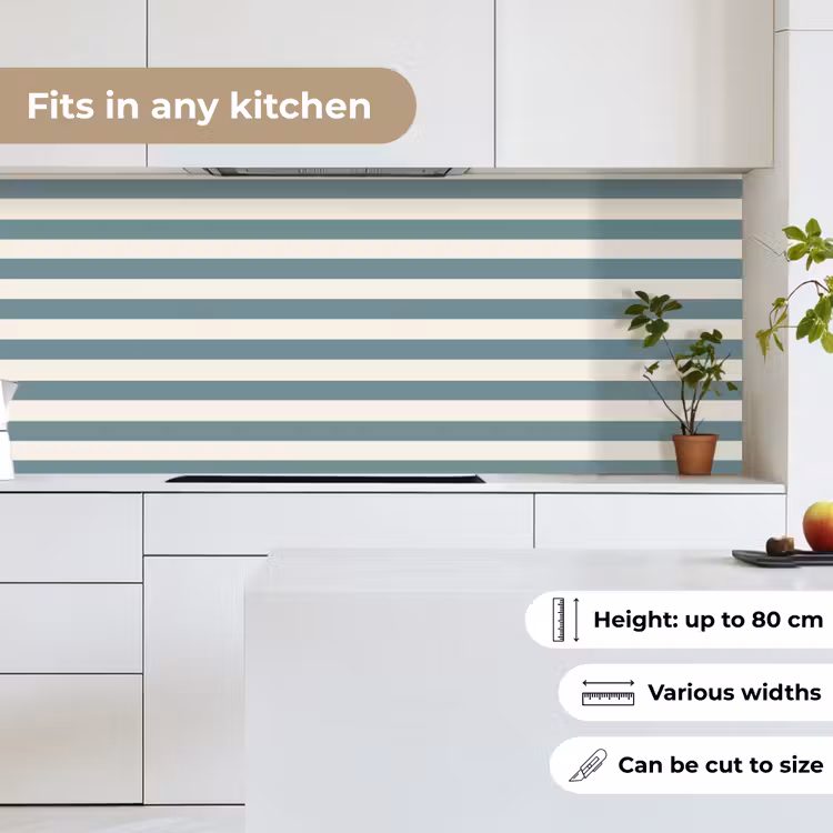 Strepen - Modern - Blauw keuken achterwand 2 middel 871 -sfeer4_UK