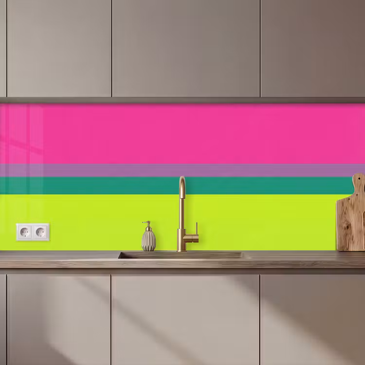 Strepen - Modern - Kleurrijk keuken achterwand 2 middel zz_3dshopping