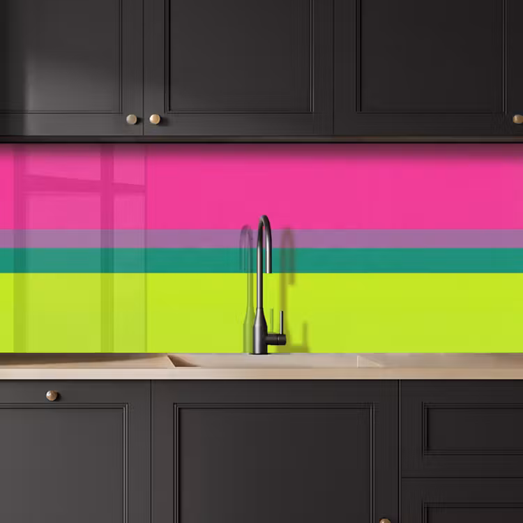 Strepen - Modern - Kleurrijk keuken achterwand 2 middel -sfeer1