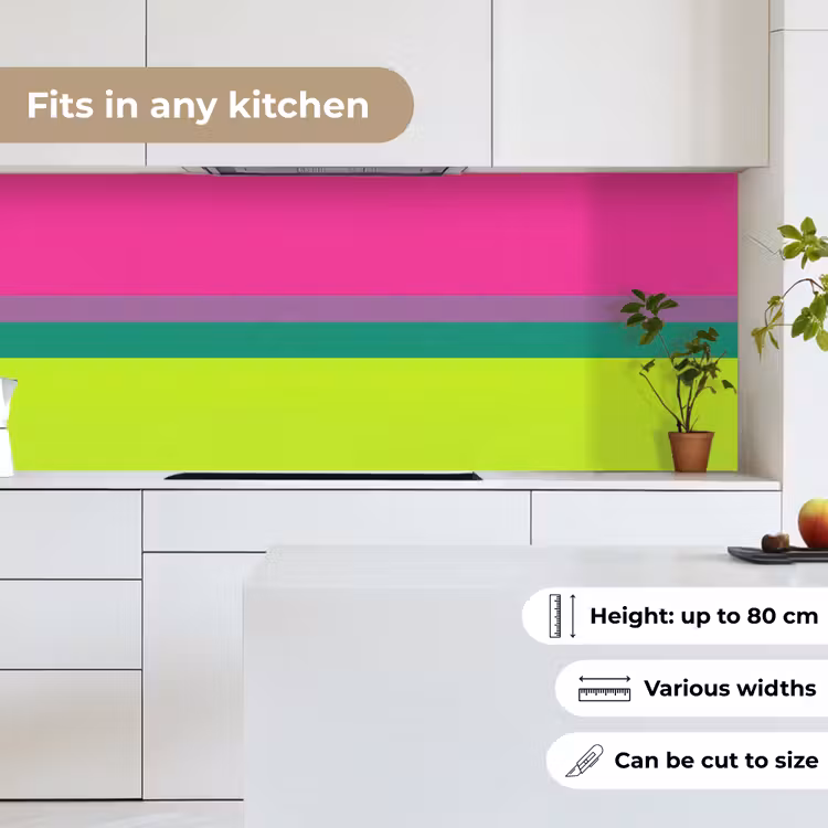 Strepen - Modern - Kleurrijk keuken achterwand 2 middel -sfeer4_UK