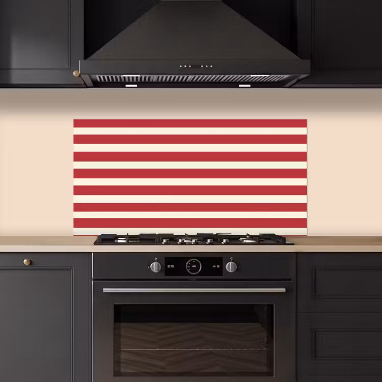 Strepen - Patroon - Rood keuken achterwand spatscherm middel 899 -sfeer1