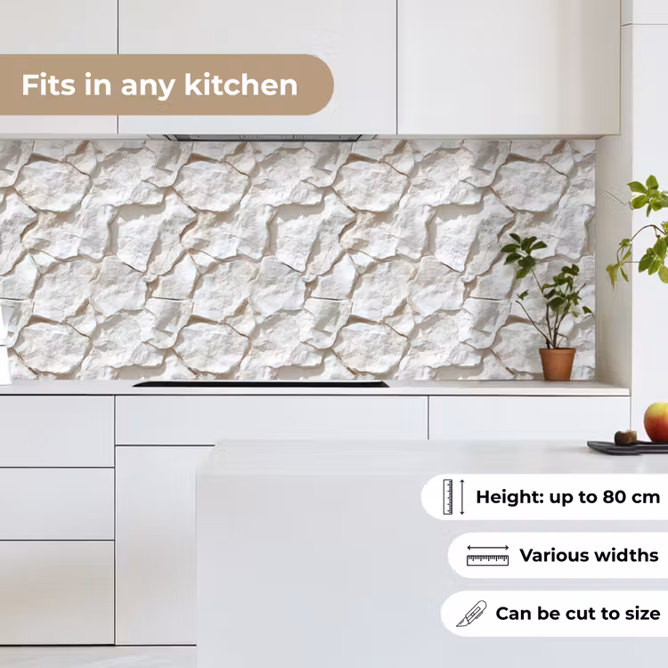 Structuur - Rots - Wit keuken achterwand 2 middel 871 -sfeer4_UK