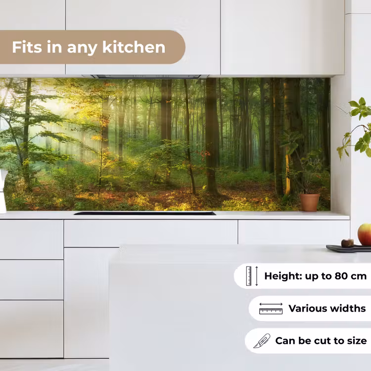Zon - Bos - Bomen - Natuur - Herfst keuken achterwand 2 middel -sfeer4_UK