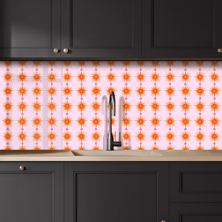 Zon - Motief - Roze keuken achterwand 2 middel 871 -sfeer1