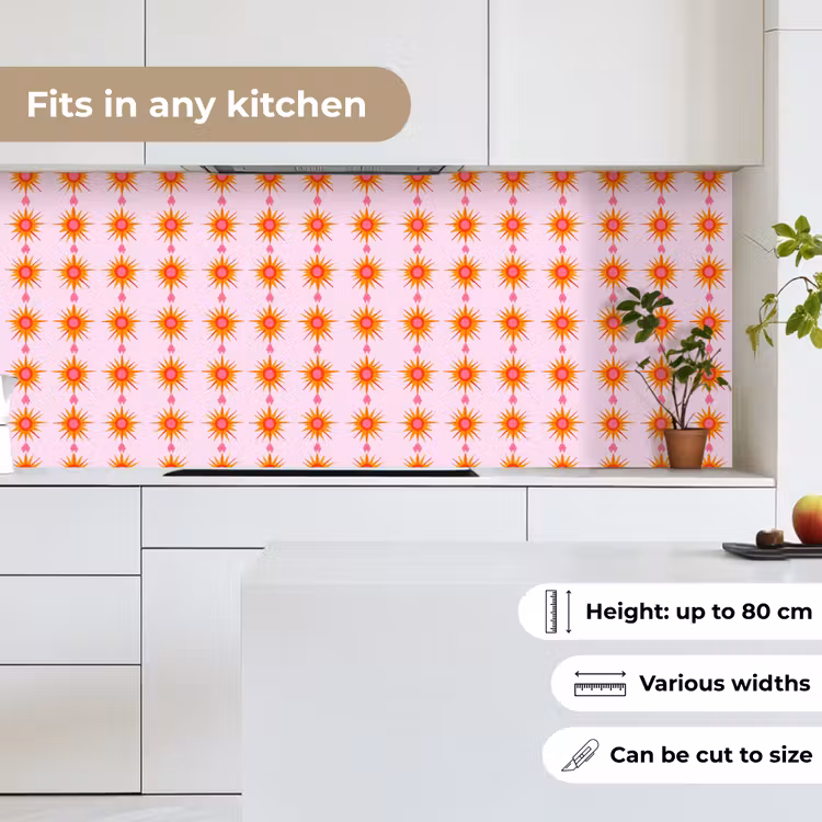 Zon - Motief - Roze keuken achterwand 2 middel 871 -sfeer4_UK