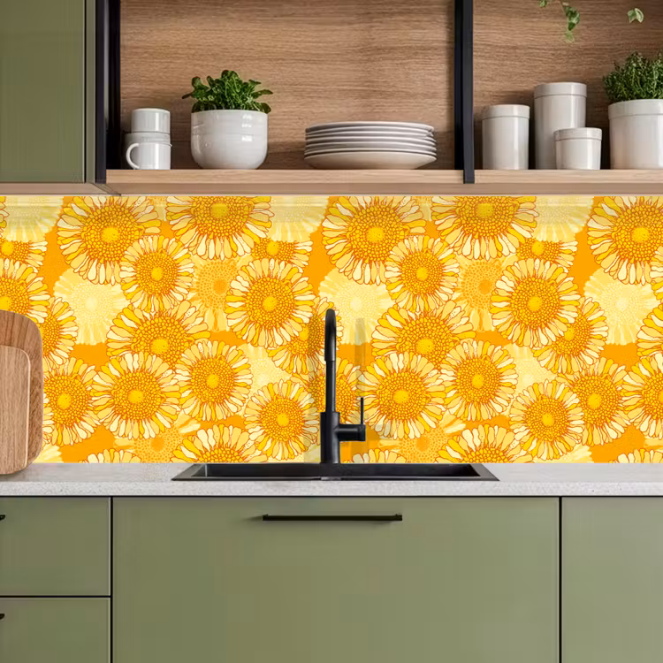 Zonnebloem - Zomer - Patronen - Bloemen keuken achterwand 2 middel 871 -sfeer3