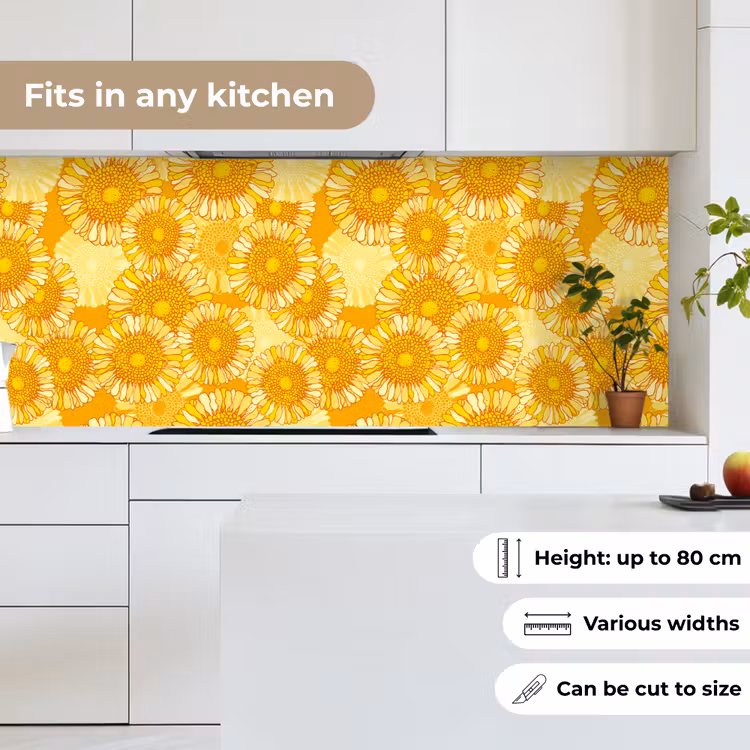 Zonnebloem - Zomer - Patronen - Bloemen keuken achterwand 2 middel 871 -sfeer4_UK