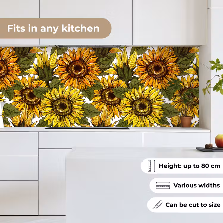 Zonnebloem - Vintage - Design keuken achterwand 2 middel 871 -sfeer4_UK